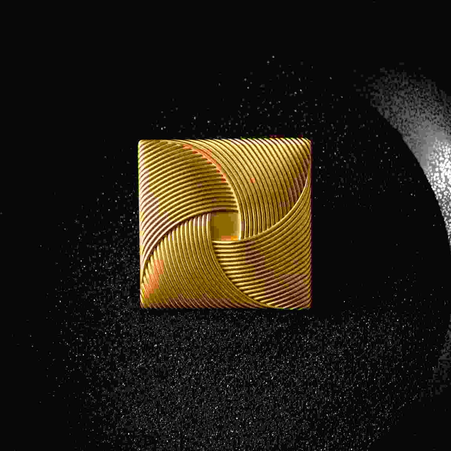 3-1/2 Inch Square Bijou Tempest Square Knob