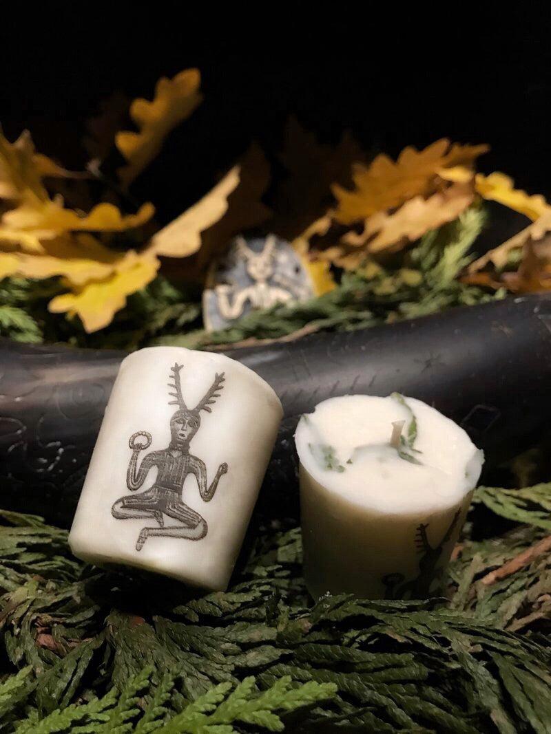 Yule Ritual Candle- Vegan Soy Scented with Essential Oils