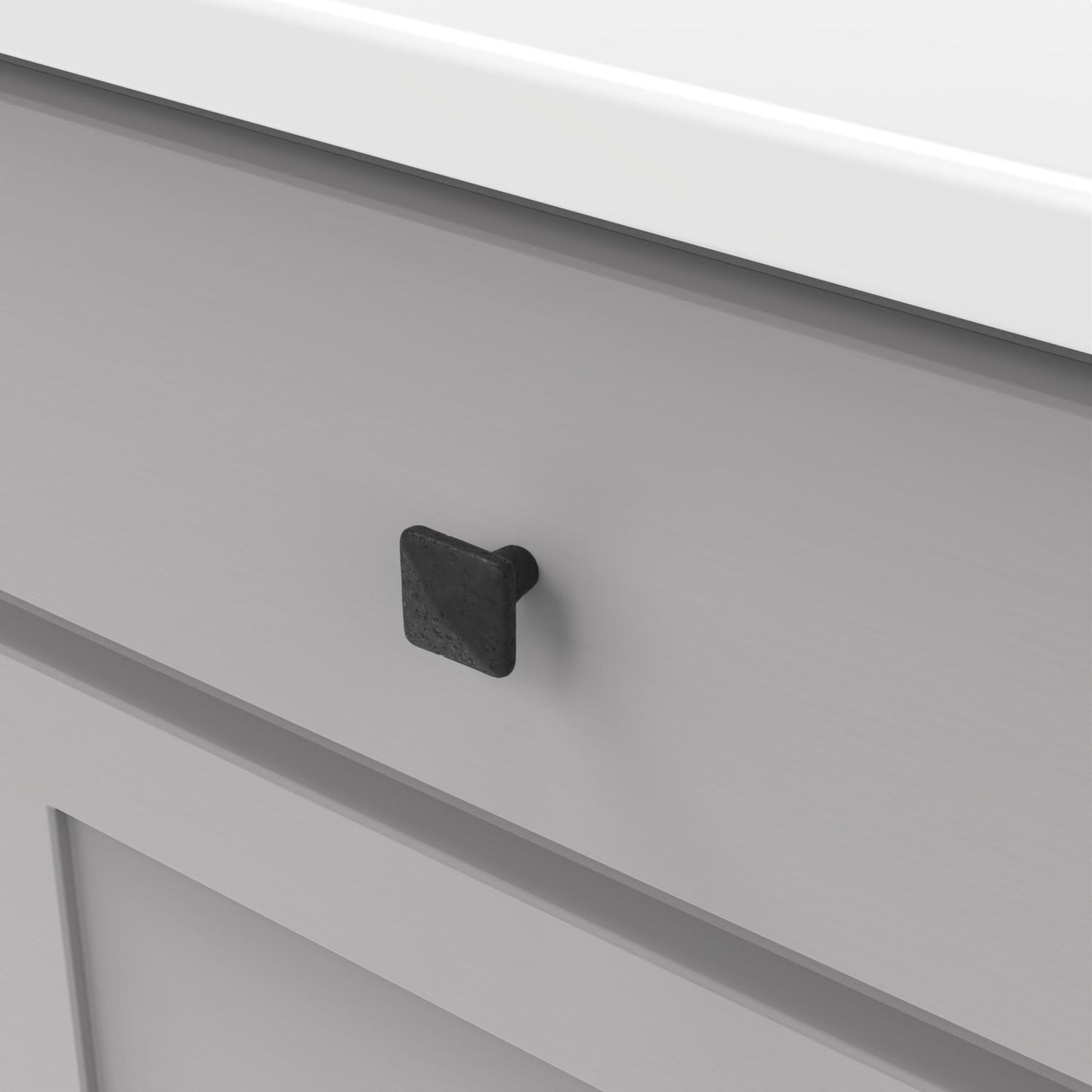 1-1/4 Inch Square Carbonite Knob