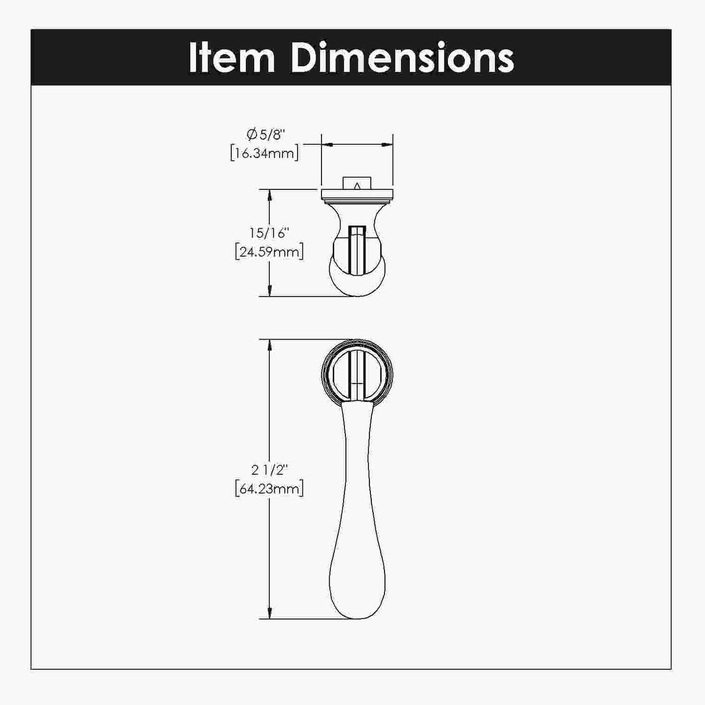 2-1/2 Inch x 1/2 Inch Bijou Dew Pendant Pull
