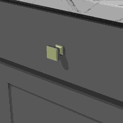 1-1/8 Inch Square Brownstone Square Knob