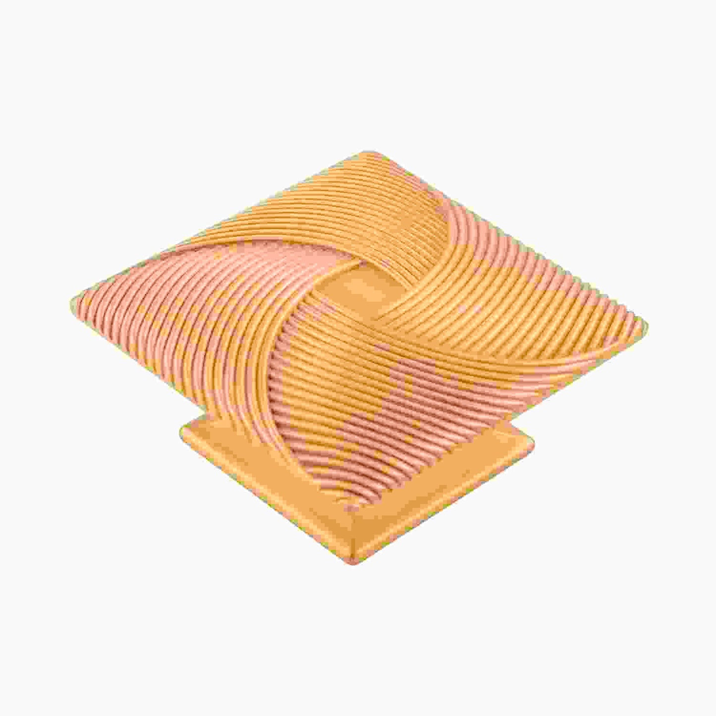 3-1/2 Inch Square Bijou Tempest Square Knob