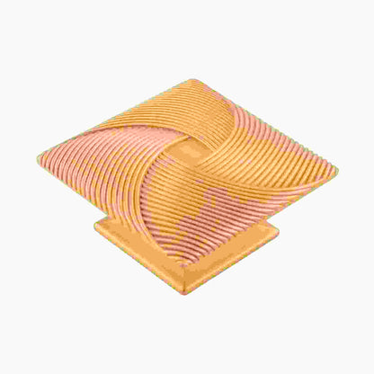 3-1/2 Inch Square Bijou Tempest Square Knob