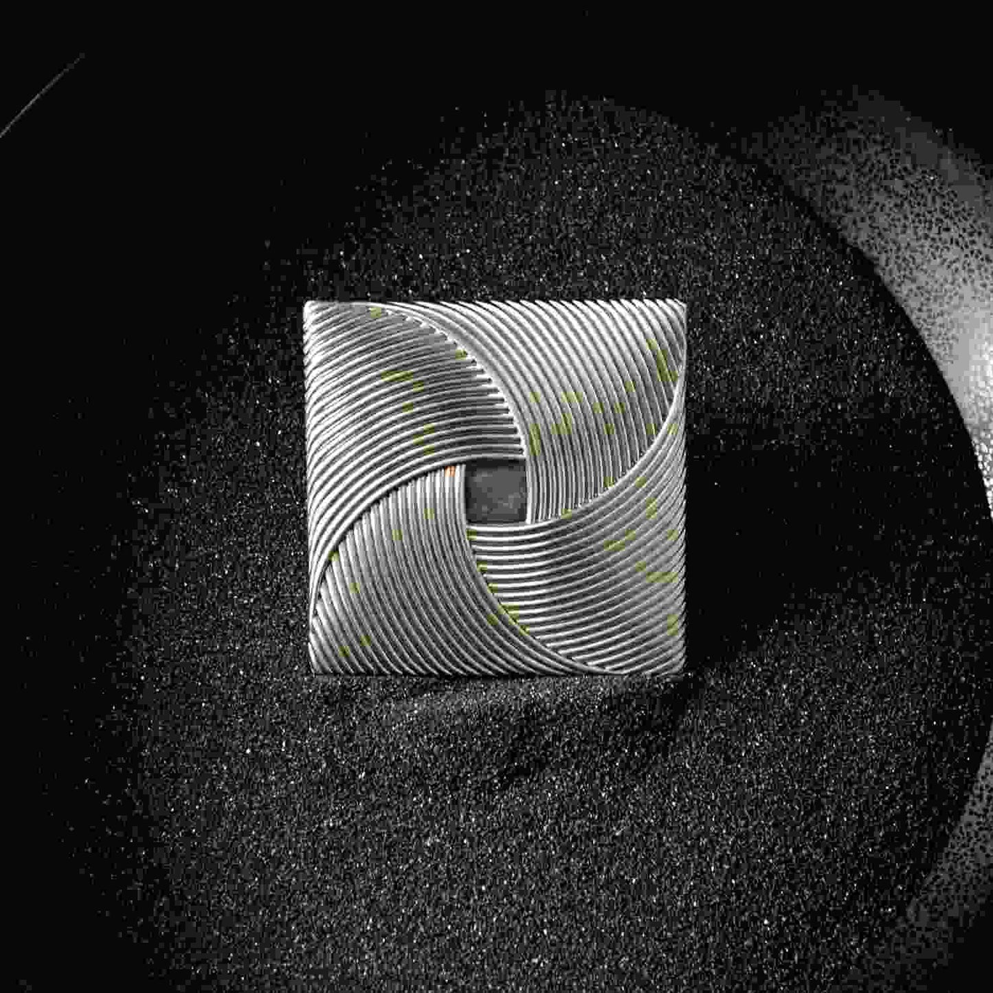 3-1/2 Inch Square Bijou Tempest Square Knob