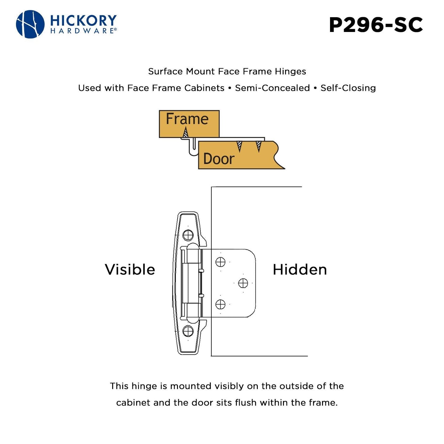 Surface Self-Closing Hinge