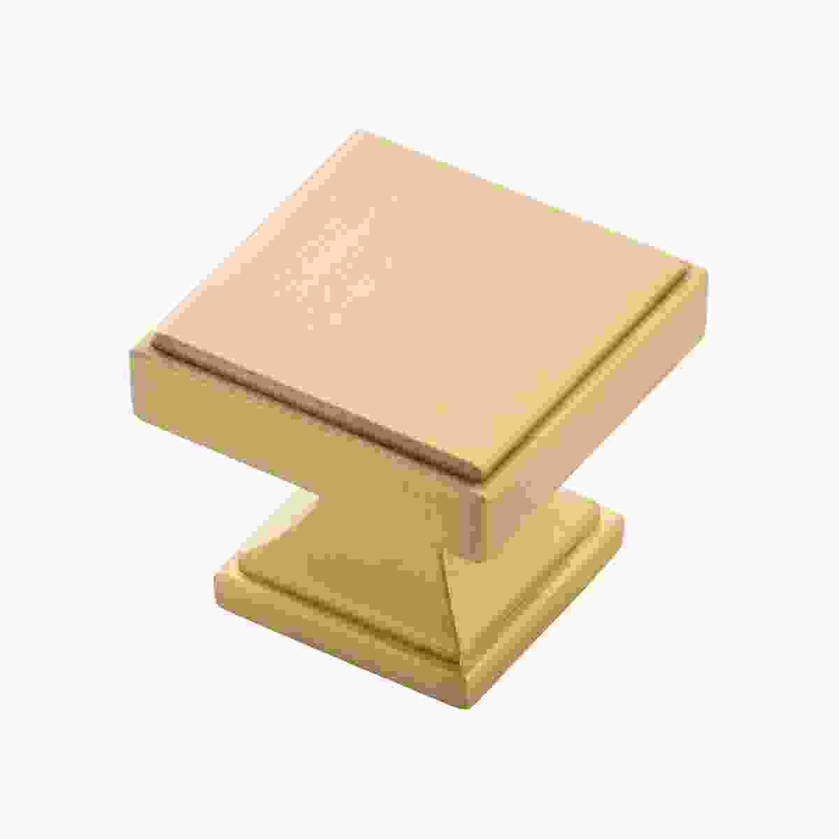 1-3/8 Inch Square Brownstone Square Knob