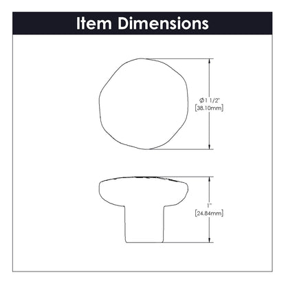 1-1/2 Inch Diameter Carbonite Knob