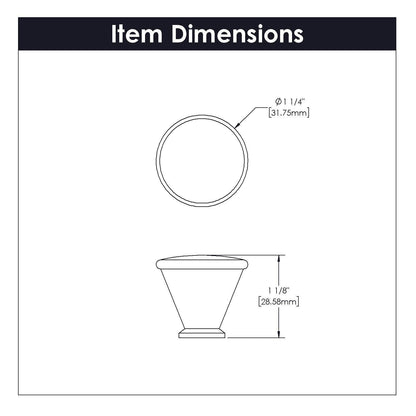 1-1/4 Inch Diameter Facette Round Knob