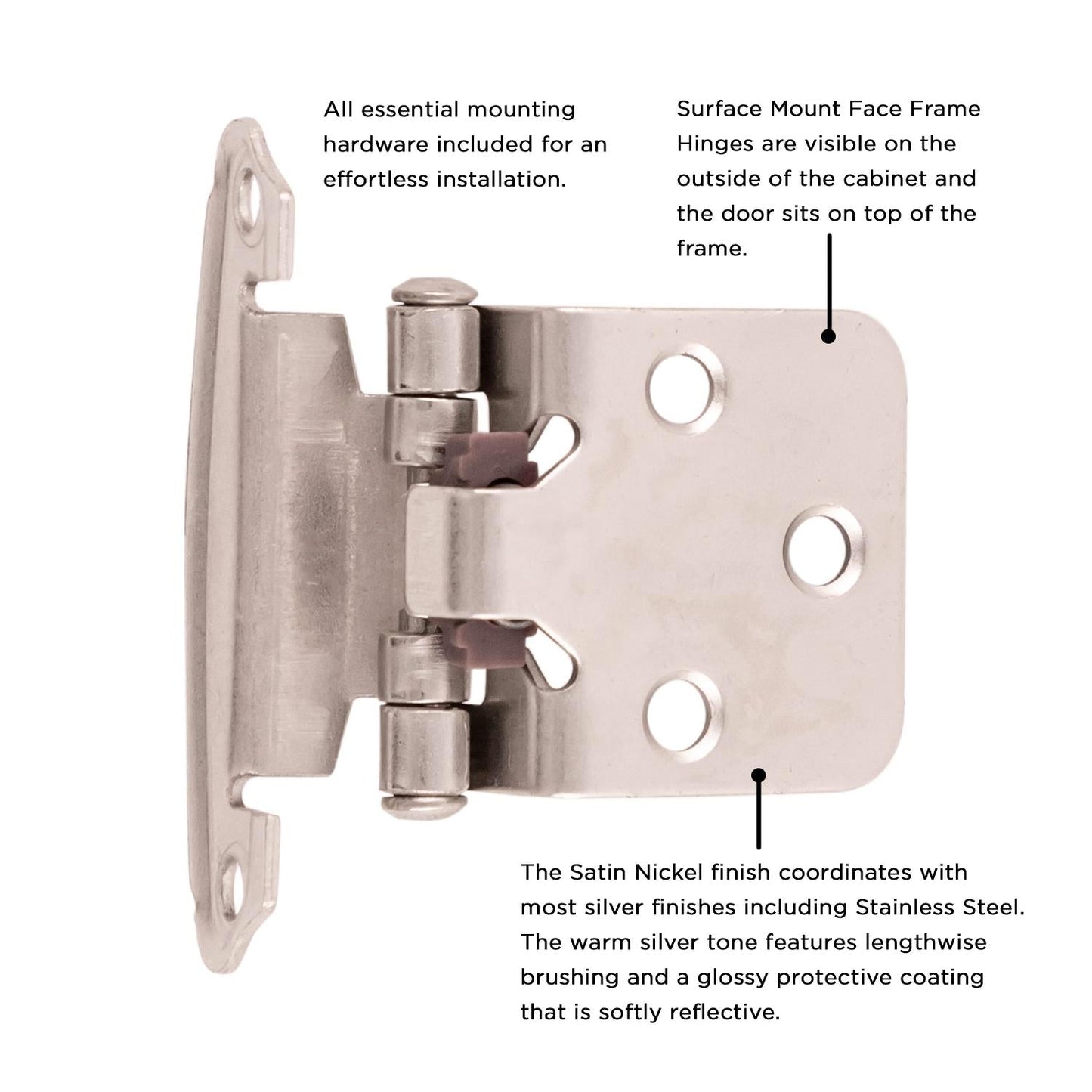 Surface Self-Closing Hinge
