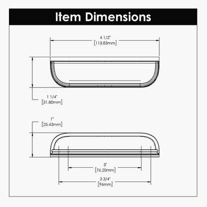 3 Inch & 3-3/4 Inch (96mm) Center to Center Berkshire Cup Pull
