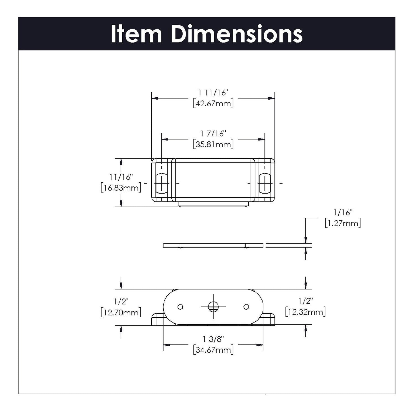 1-7/16 Inch Center to Center Catches