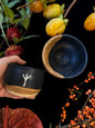 Matte Black w/ Wood Texture Ceramic Bowls and Scrying Vessels