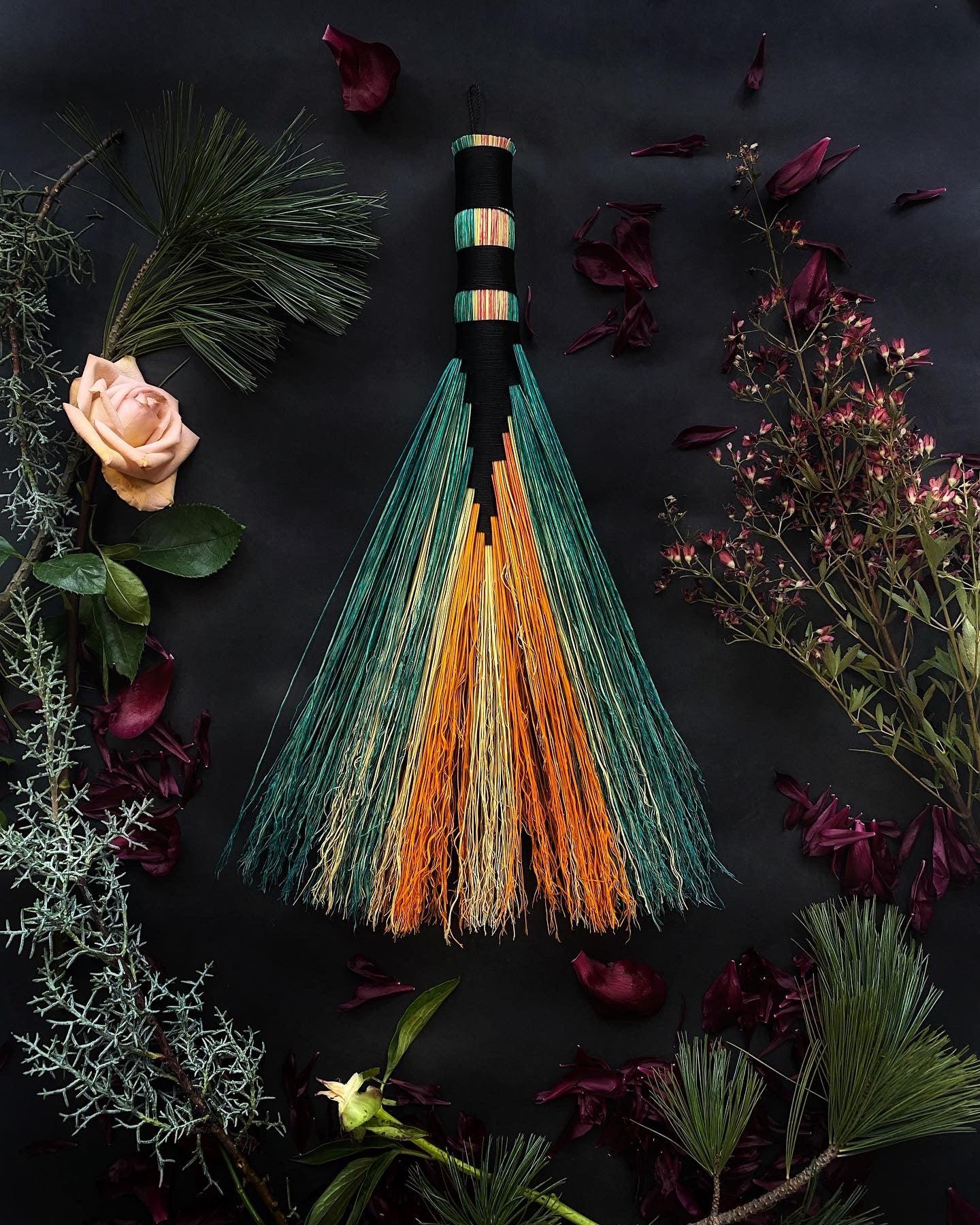 Hand Dyed, Specialty Hawk Tail Brooms
