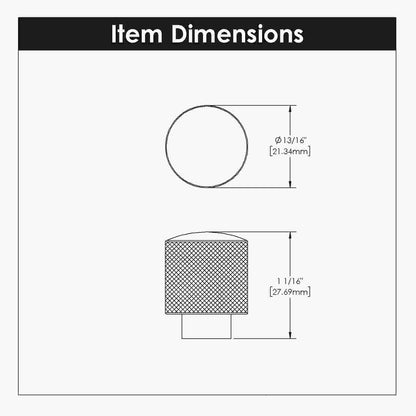 7/8 Inch Diameter Verge Round Knob
