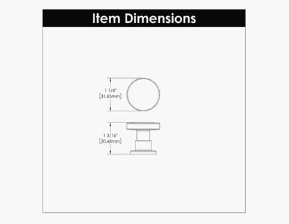 1-1/4 Inch Diameter Urbane Round Knob