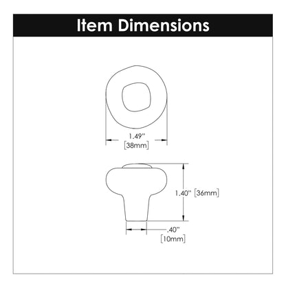 1-1/2 Inch Diameter Refined Rustic Knob