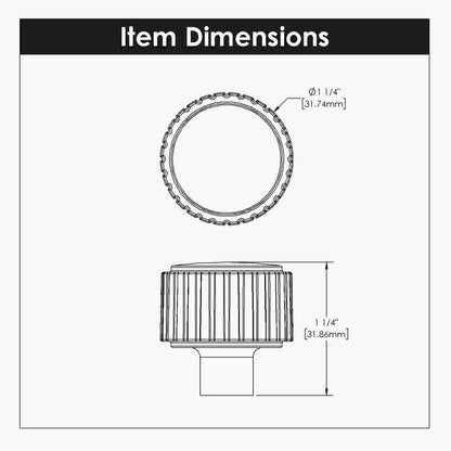 1-1/4 Inch Diameter Sinclaire Round Knob