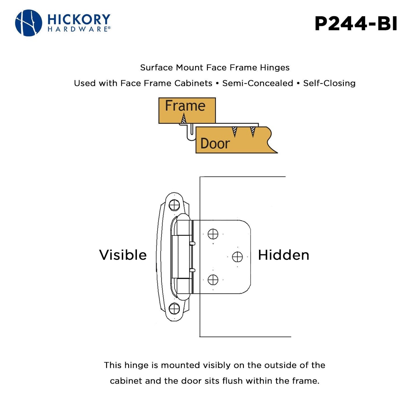 Surface Self-Closing Hinge