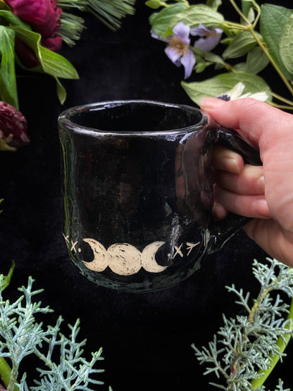 Black, Triple Moon & Runic Dishes - Mugs & Cups