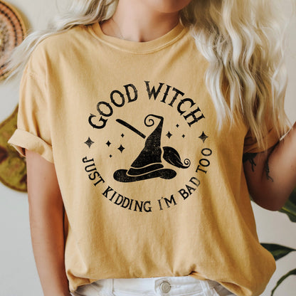 Good Witch Retro Halloween Comfort Colors Tshirt