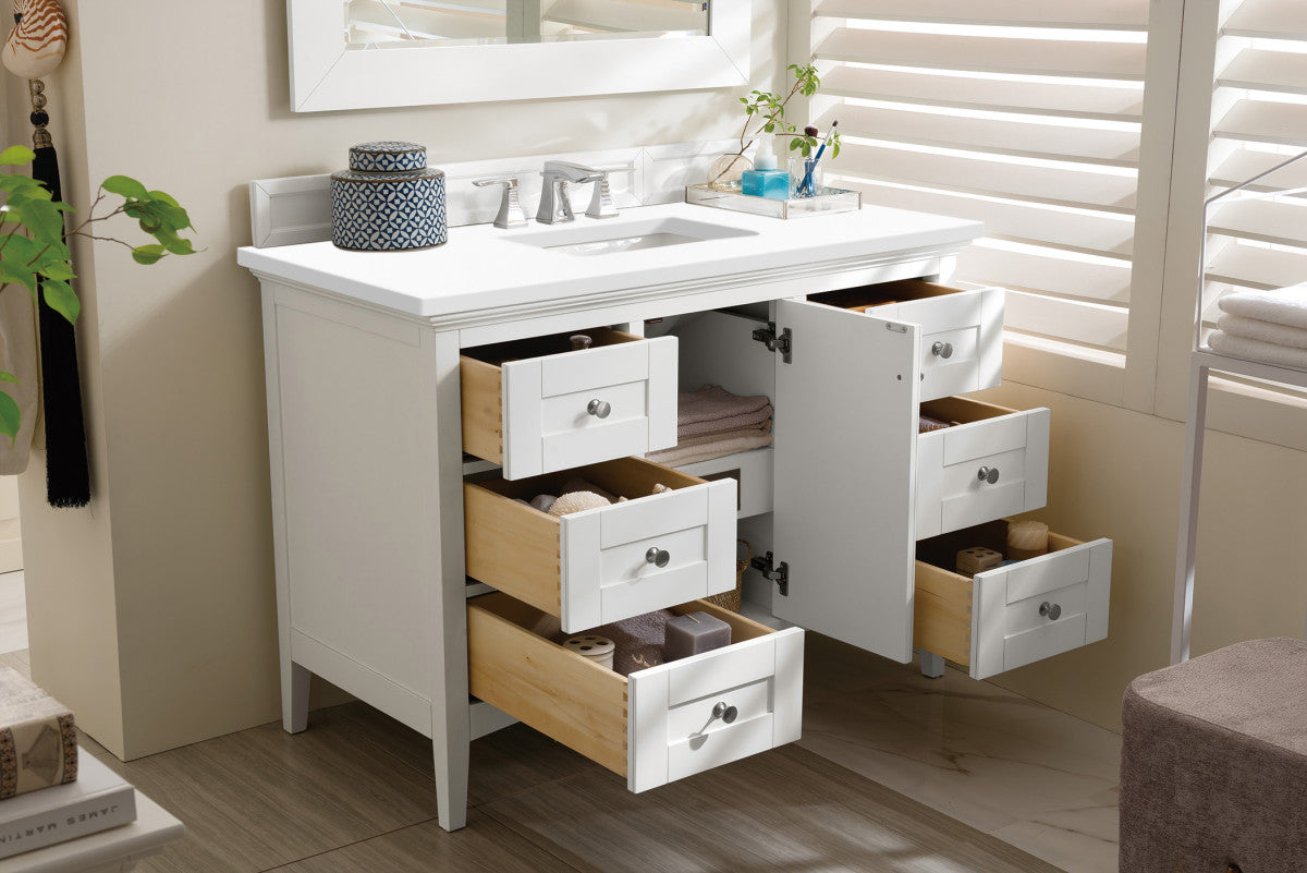 Palisades 48" Single Vanity Cabinet, Bright  White
