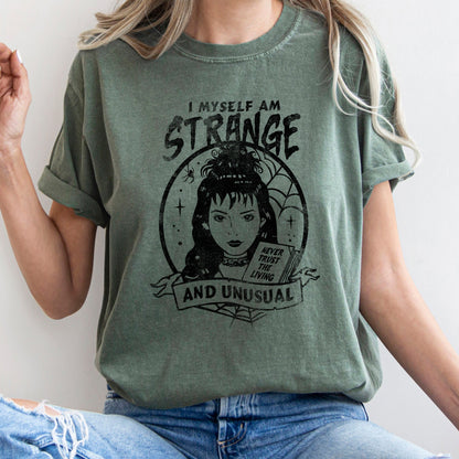 I Myself Am Strange And Unusual Retro Halloween Comfort Colors Tshirt