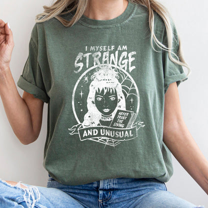 I Myself Am Strange And Unusual Retro Halloween Comfort Colors Tshirt