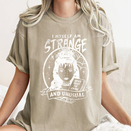I Myself Am Strange And Unusual Retro Halloween Comfort Colors Tshirt
