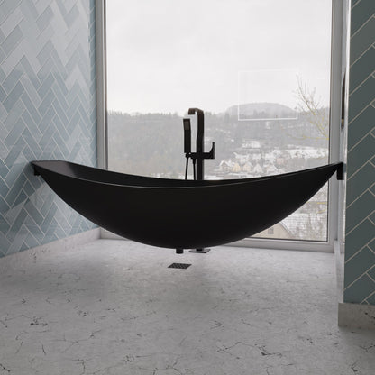 ALFI brand HammockTub1 HammockTub1 79" Acrylic Suspended Wall Mounted Hammock Bathtub