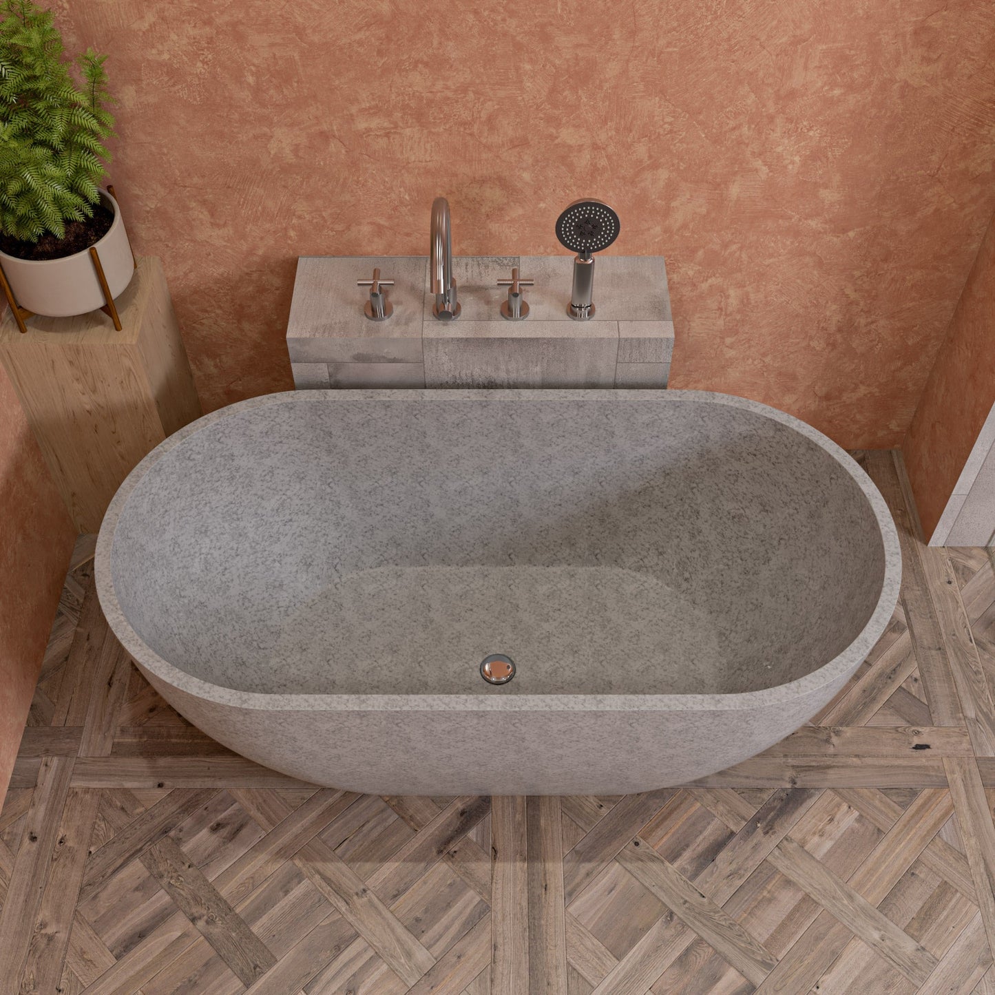 ALFI brand AB2503 Deck Mounted Tub Filler with Hand Held Showerhead