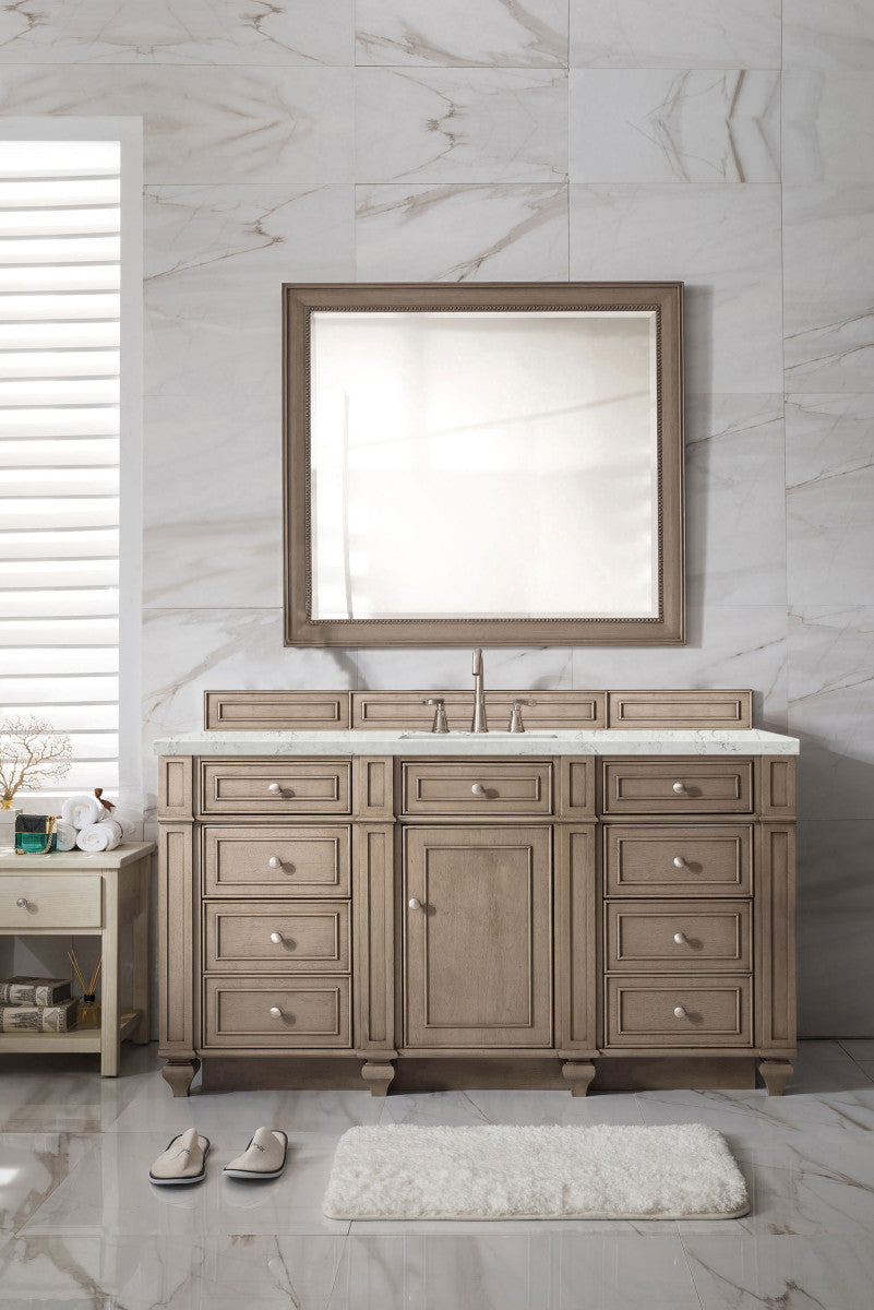 Bristol 60" Single Vanity Cabinet, Bright White
