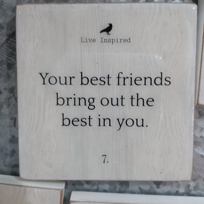 Inspirational Wood Magnets - 9 Sayings