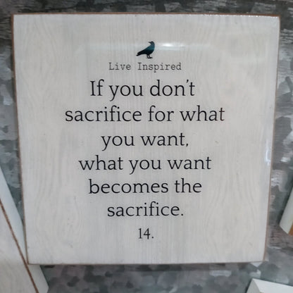 Inspirational Wood Magnets - 9 Sayings