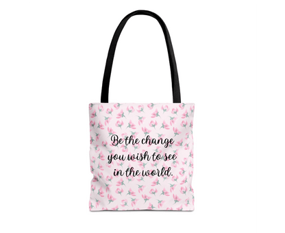 Customizable: Chic Floral Tote Bag, Versatile Shopping Bag, Pretty Grocery Tote, Cute Beach Bag, Stylish Gift for Her