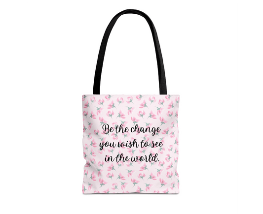 Customizable: Chic Floral Tote Bag, Versatile Shopping Bag, Pretty Grocery Tote, Cute Beach Bag, Stylish Gift for Her