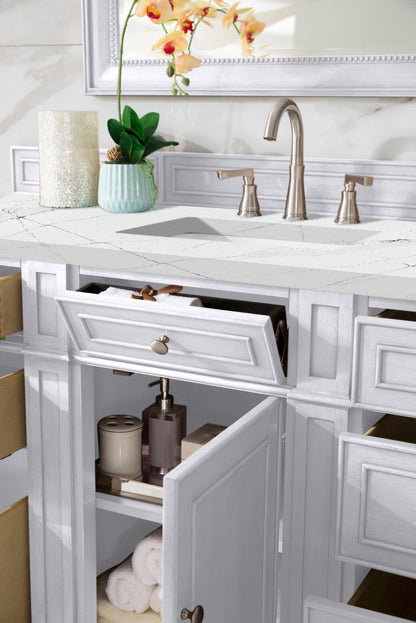 Bristol 60" Single Vanity Cabinet, Bright White