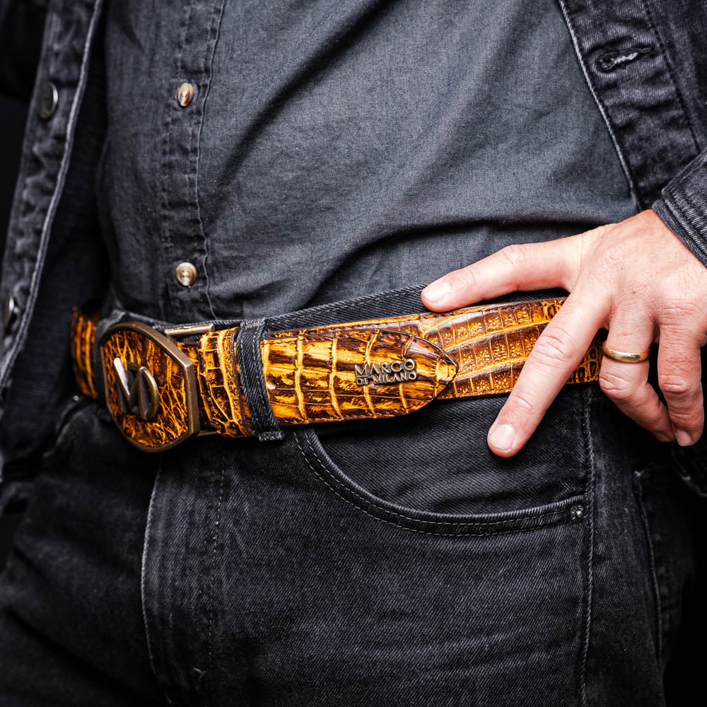 Iowa Belt Mustard / Brown