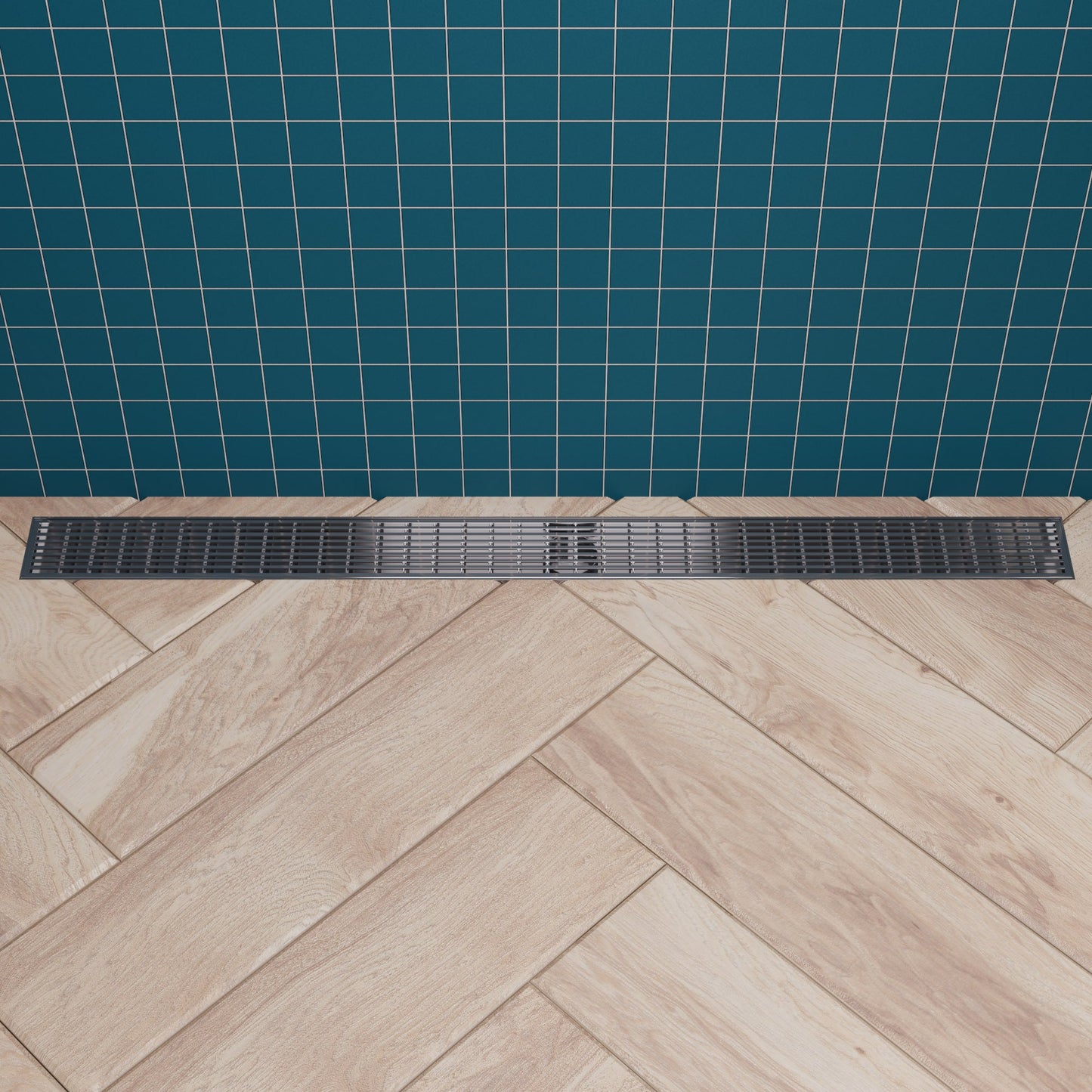 ALFI brand  ABLD36D 36" Modern Stainless Steel Linear Shower Drain with Groove Lines