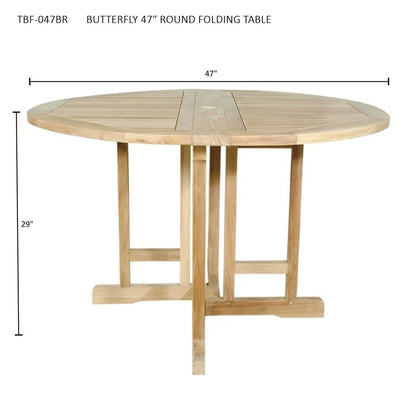 Butterfly 47" Round Folding Table
