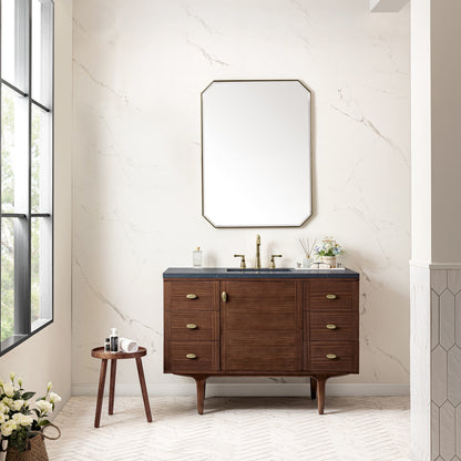 Amberly 48" Single Vanity Cabinet, Mid-Century Walnut