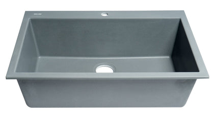ALFI brand AB3322DI 33" Single Bowl Drop In Granite Composite Kitchen Sink