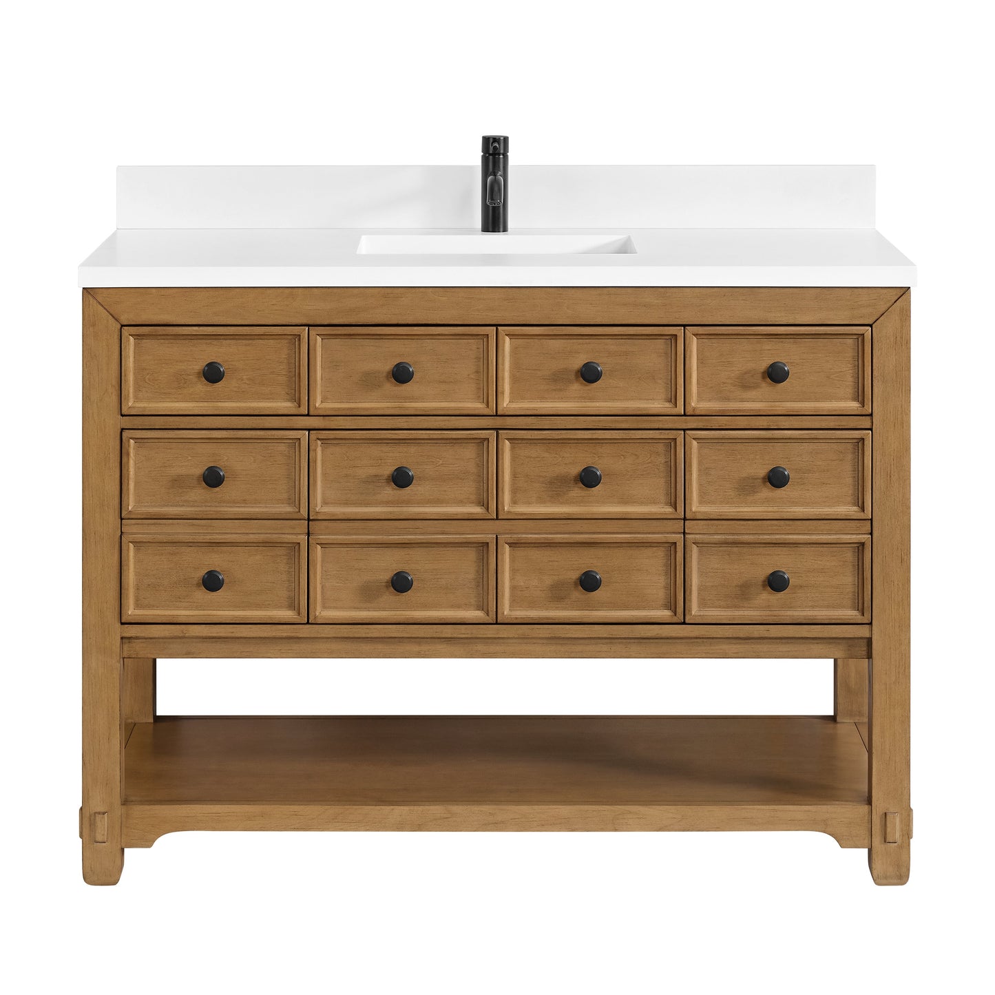 Malibu 48" Single Vanity, Amber Birch