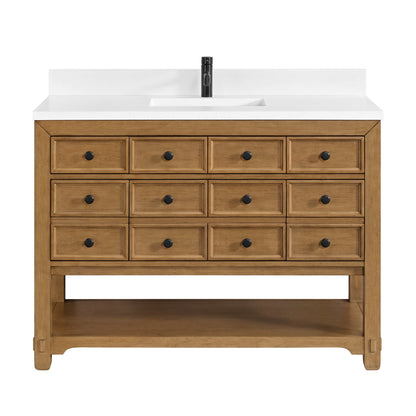 Malibu 48" Single Vanity, Amber Birch