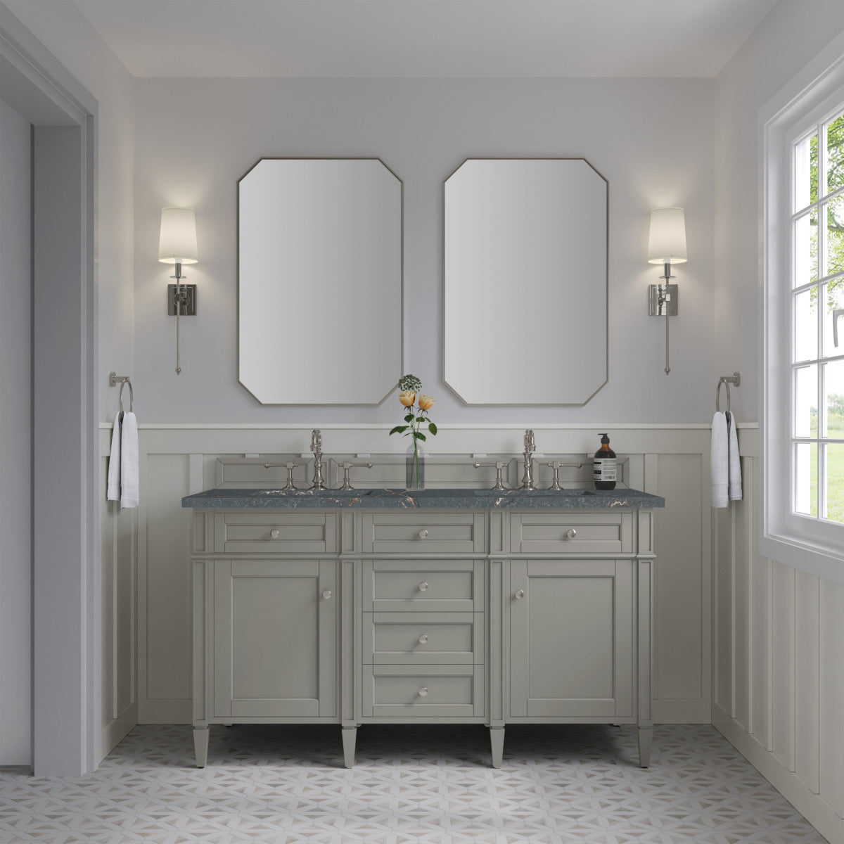 Brittany 60" Double Vanity Cabinet