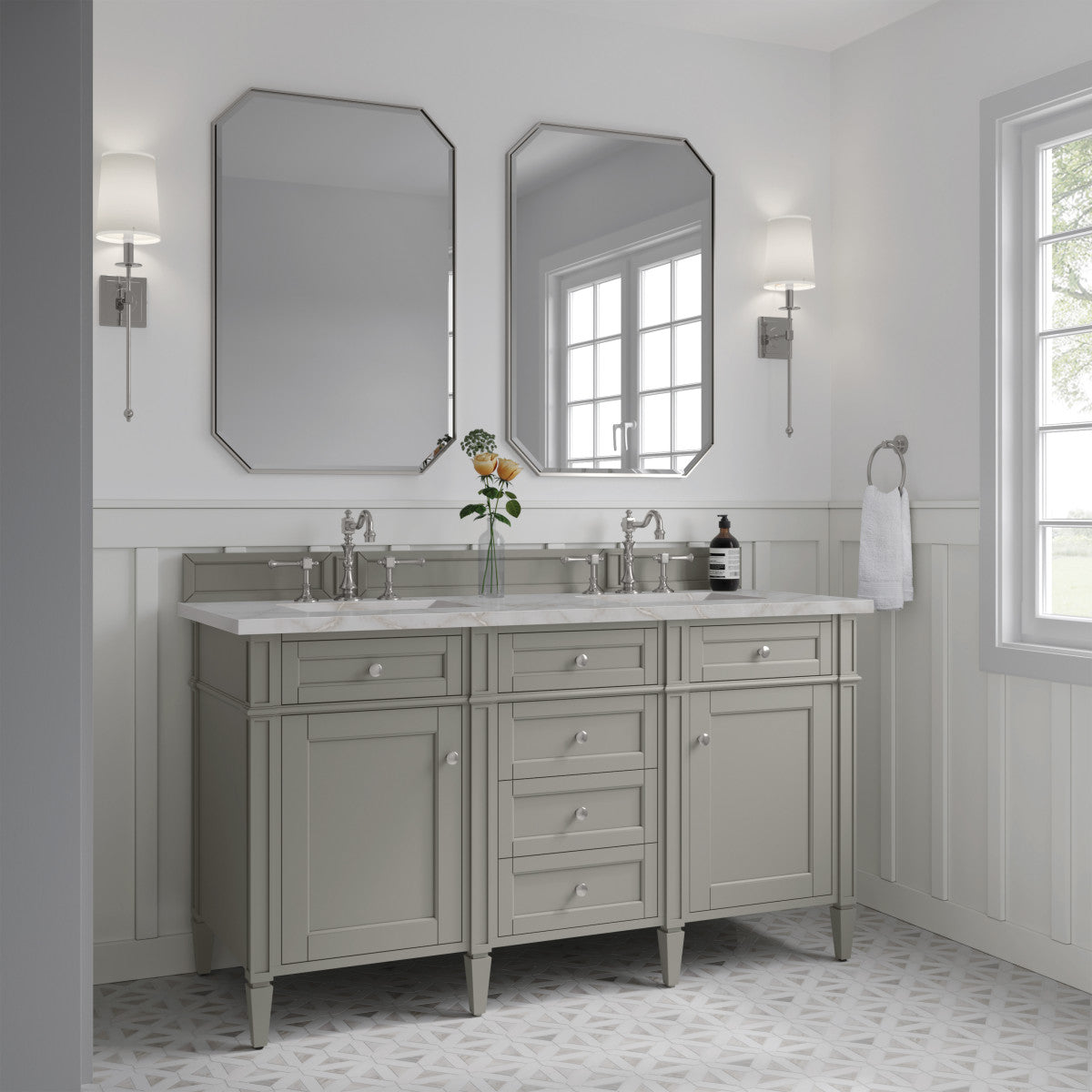 Brittany 60" Double Vanity Cabinet