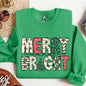 Merry And Bright, Trend, Gorgeous Christmas Sweatshirt
