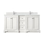 De Soto 72" Double Vanity Cabinet, Bright White