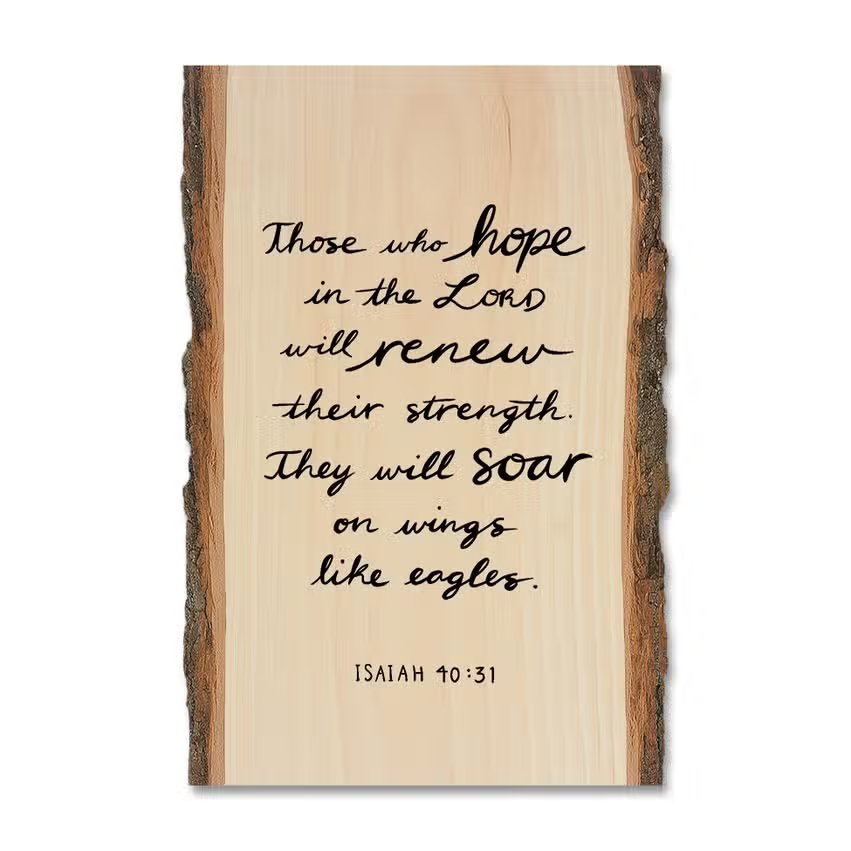 Isaiah 40:31 Scripture - Wood Magnet Bible Verse