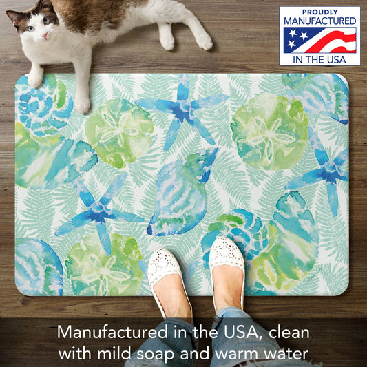 Isla Mona Coastal Decorative Vinyl Comfort Floor Mat