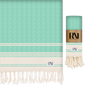 Ottoman Diamond Weave Turkish Peshtemal Beach Bath Gym Yoga Towel 36” x 71”